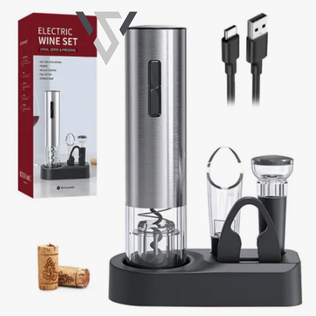 VinoLift™ Abridor De Vino Electrico Color Negro