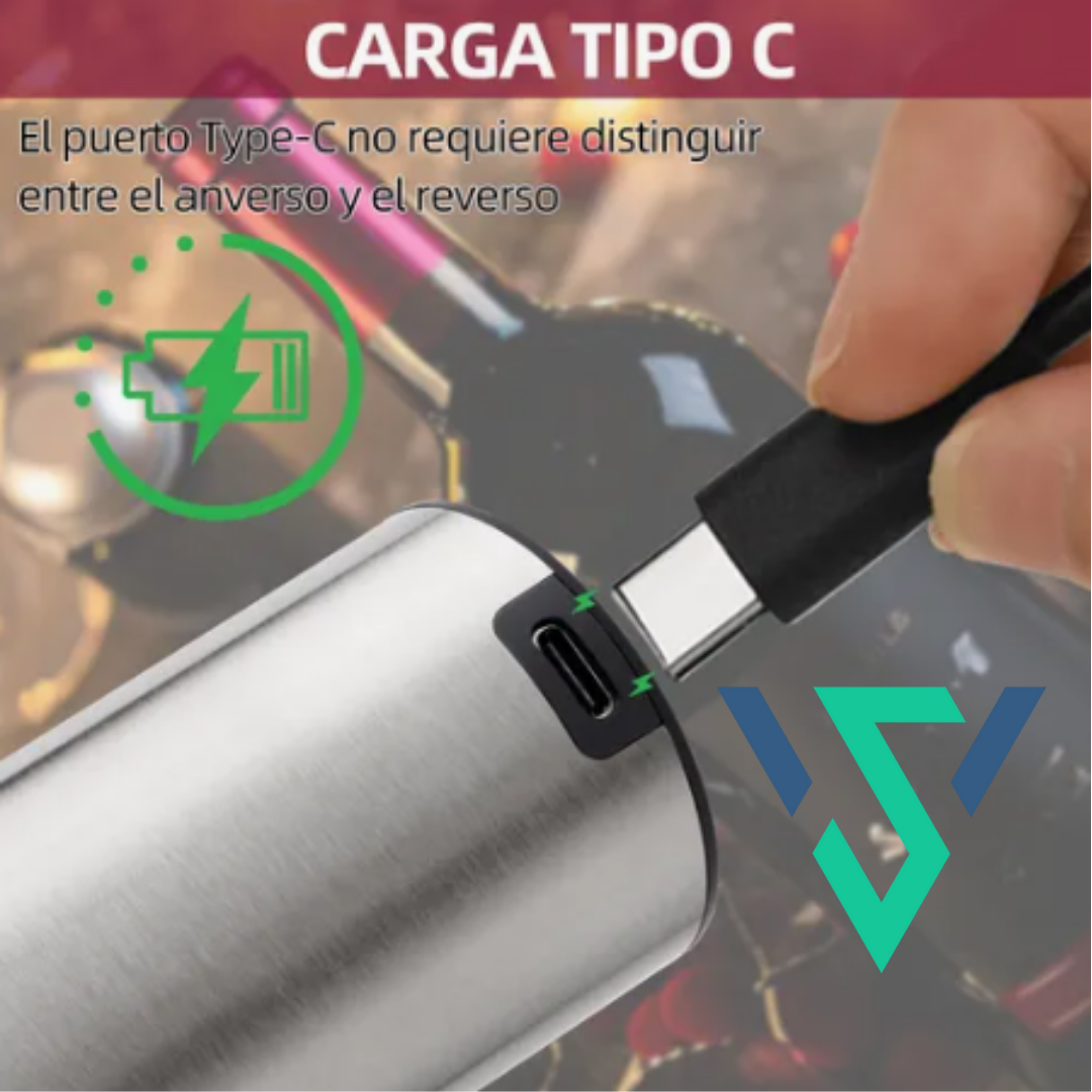 VinoLift™ Abridor De Vino Electrico Color Negro