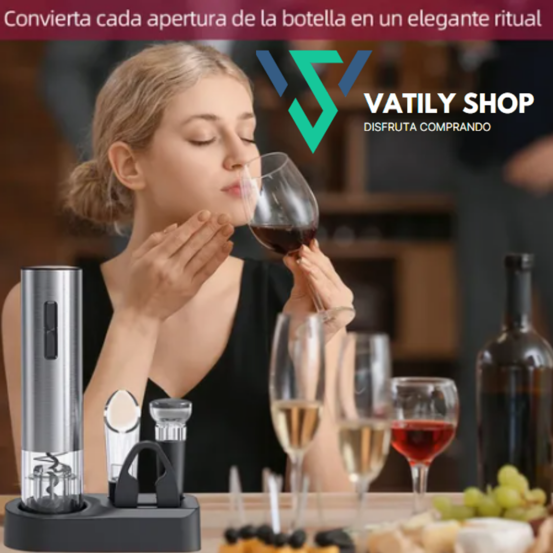 VinoLift™ Abridor De Vino Electrico Color Negro